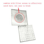 20*20 Cm 2 Mm Thickening 304 Stainless Steel Square Floor Drain with Common Odor Large Flow Core