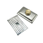 201 Motif de bambou léger en acier inoxydable rectangulaire 10 * 15cm de salle de bain cuivre magnétique proof de noyau de plancher