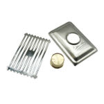 201 Motif de bambou léger en acier inoxydable rectangulaire 10 * 15cm de salle de bain cuivre magnétique proof de noyau de plancher