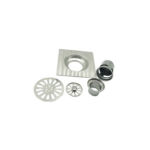 Hot Selling Pattern Plate 6 Inch Square 201 Stainless Steel Bathroom Kitchen Deep Water Seal Floor Drain