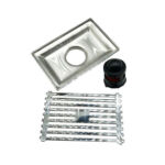 10*15cm Rectangular Light Bamboo Pattern 201stainless Steel Kitchen Shower Bathroom Plastic Magnetic Suspension Core Floor Drain