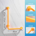 KJ-5070 L-shaped Handrail – Çok Yönlü Paslanmaz Çelik Plus ABS Banyo Küpeştesi