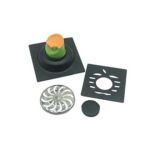 Wholesale Dual 6mm Thick 4 Inch Square Black 201 Stainless Steel Bathroom Shower Plastic Straight Drain Anti Odor Floor Drain