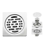 Xunjia/xinzhijia -10*10cm 2mm Thick 304 Stainless Steel Water Drop Like Square Floor Drain with Common Odor Proof Core