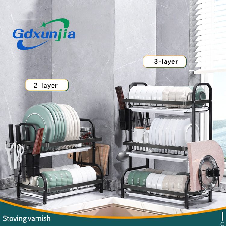 Xunjia/xinzhijia – R2 Kitchen Storage Metal Tray Drain Rack Dishes Drying Rack Stainless Steel Drain Rack