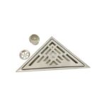 Stainless Steel Triangular Extended Pipe Floor Drain for Bathrooms