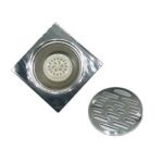 Square 10*10cm 2mm Thick 304 Stainless Steel Linear Floor Drain with Pvc Odor Proof Seal Core