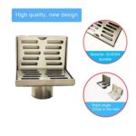 Venta al por mayor personalizada 2 Mm de espesor SUS 304 Drenaje de piso con entrada de pared de acero inoxidable en forma de L