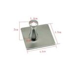 Xunjia/xinzhijia – 304Mirror Nail Wall Mounted 304 Stainless Steel Square Viscose Single Door Hanger Hooks