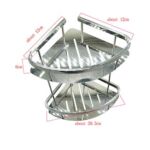 Hot Sale Wall-mounted Production Line 2 Tier SS201 /SS304 Bathroom Kitchen Triangular Tank Rack