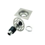 Factory Direct Sale 3 Mm de espessura 201 Stainless Steel Linear Floor Drain with Plastic Elbow Washing Machine Hose Connector Set