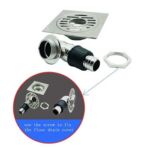 Factory Direct Sale 3 Mm de espessura 201 Stainless Steel Linear Floor Drain with Plastic Elbow Washing Machine Hose Connector Set