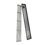 Stainless steel floor drain engineering 8 * 60 stainless steel gun gray solid strip side drainage extension bamboo floor drain manufacturer