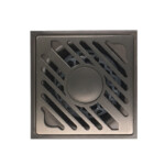 Verdickter Bodenablauf aus geruchshemmendem, grauem Edelstahl