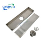Invisible large drainage thickened rectangular concealed stainless steel floor drain in the bathroom