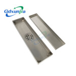 Invisible large drainage thickened rectangular concealed stainless steel floor drain in the bathroom