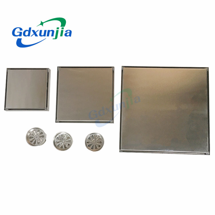 Hidden floor drain large displacement stainless steel invisible floor drain in bathroom