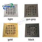 Grid stainless steel floor drain can be produced in different colors.