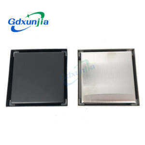 Hidden stainless steel floor drain, ceramic tile floor drain of different colors.
